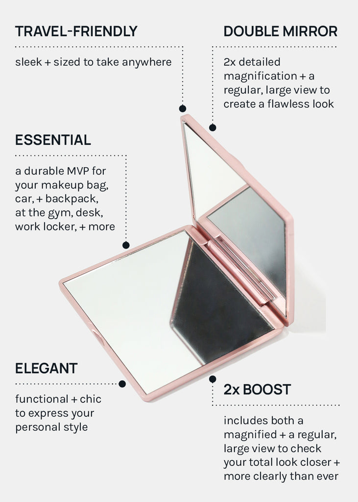 AOA Paw Paw Magnifying Double-Sided Compact Mirror - Rose ACCESSORIES - Shop Miss A