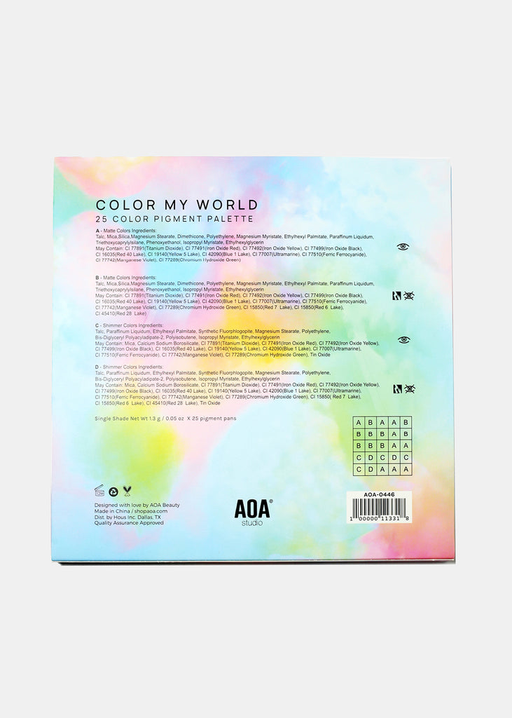 a2o Lab 25-Color Pigment Palette - Color My World  COSMETICS - Shop Miss A
