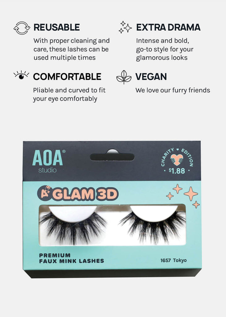 A+ Glam 3D Faux Mink Lashes - Tokyo  COSMETICS - Shop Miss A