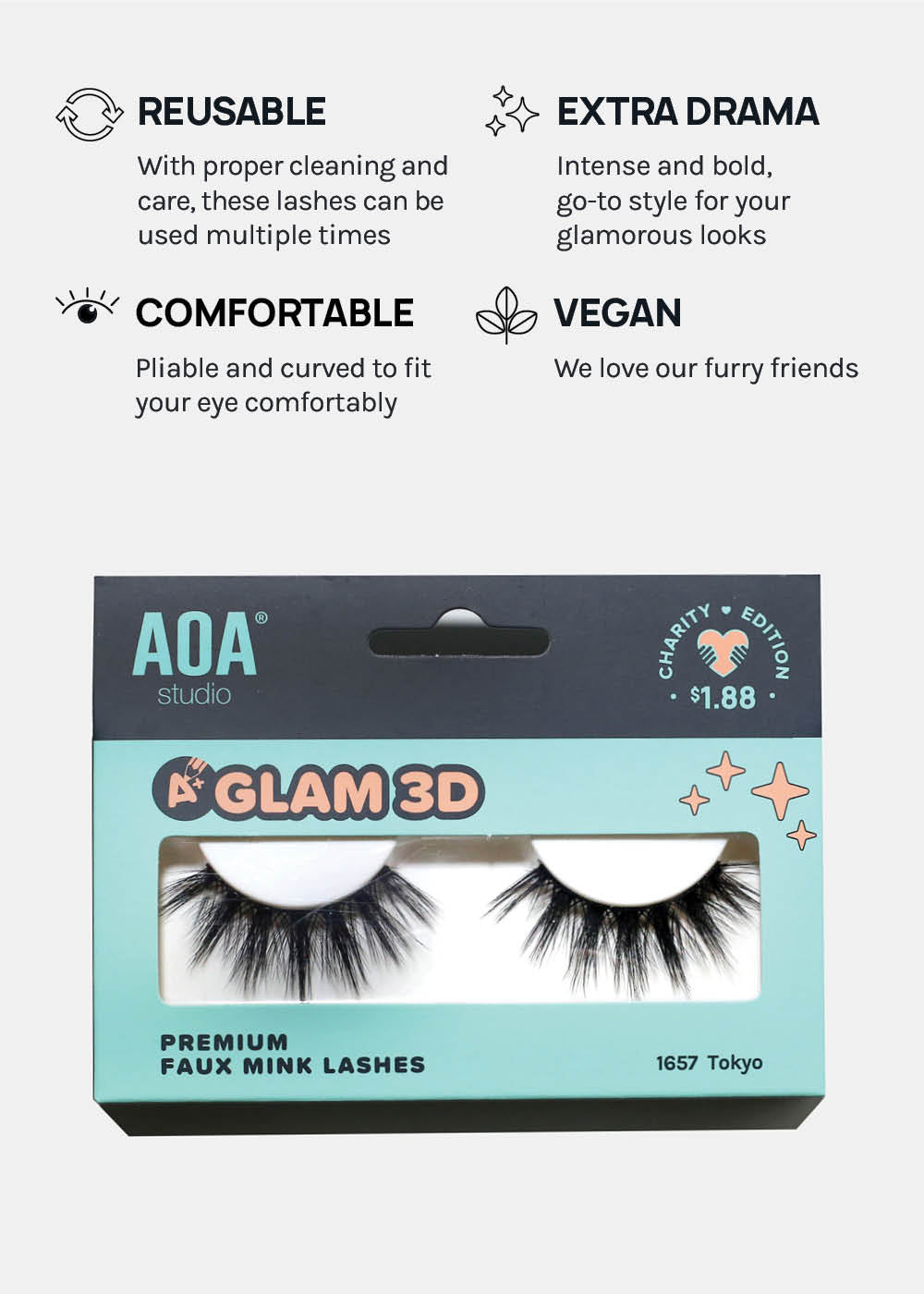 A+ Glam 3D Faux Mink Lashes - Tokyo – Shop Miss A