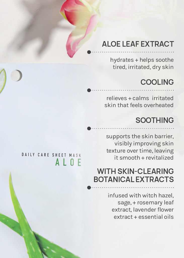 AOA Skin Aloe Daily Care Sheet Mask Skincare - Shop Miss A
