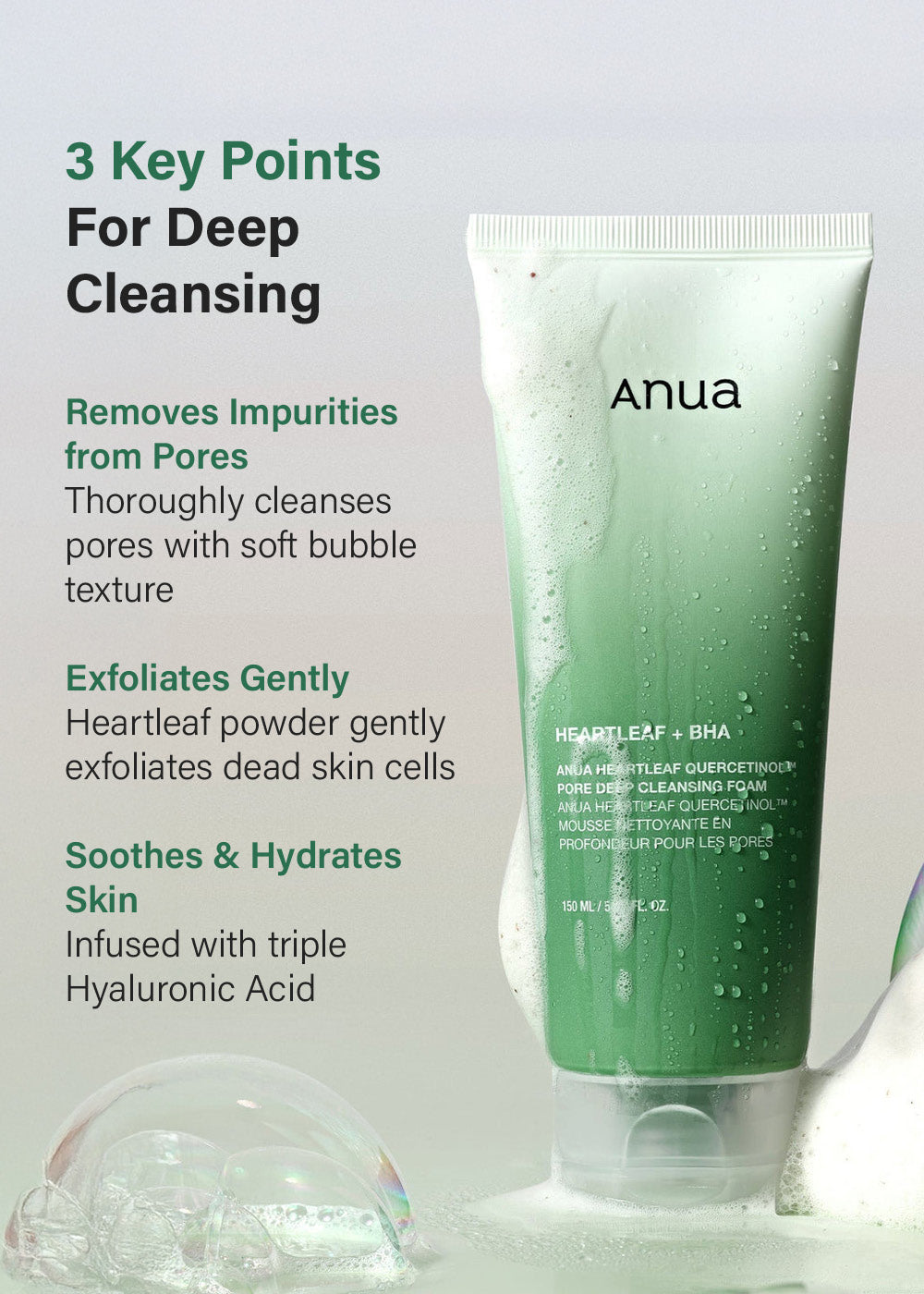 Anua Heartleaf Pore Control Cleansing4本 Anua Heartleaf Quercetinol Pore Deep Cleansing Foam 150ml – Shop