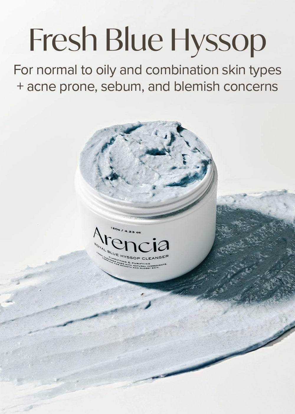 Arencia Fresh Blue Hyssop Rice Mochi Cleanser 120g – Shop Miss A