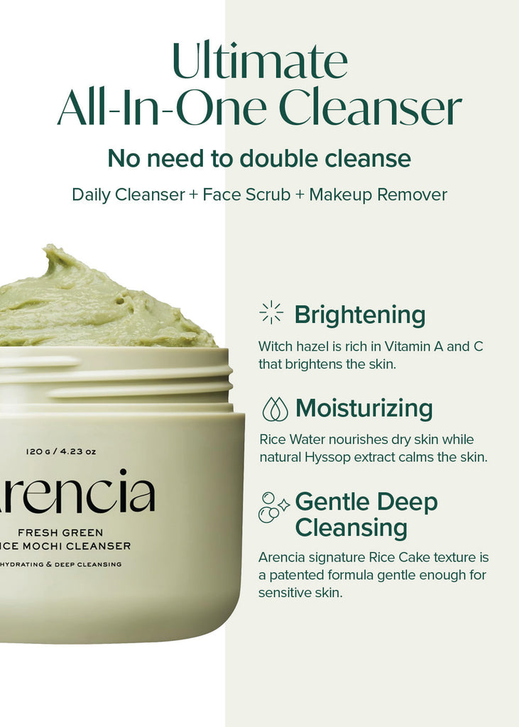 Arencia Fresh Green Rice Mochi Cleanser 120g Seoul Scandal - Shop Miss A