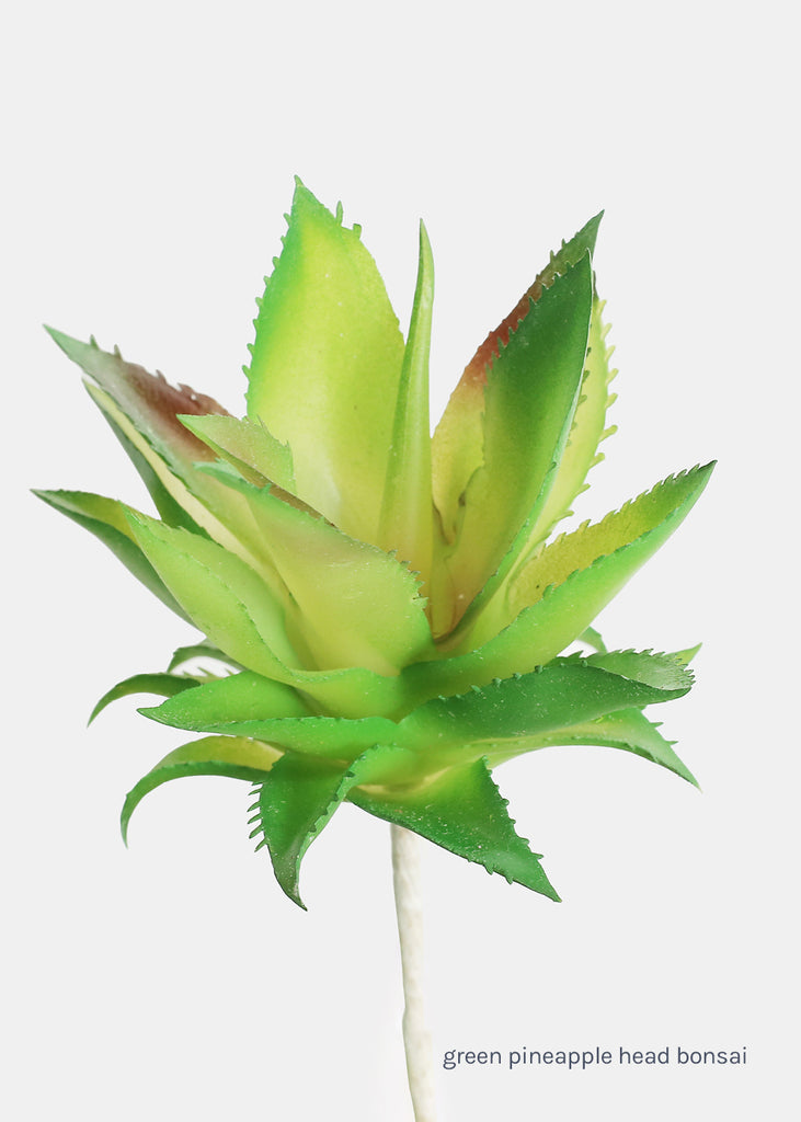 Official Key Items Artificial Succulents - Green Pineapple Head Bonsai  LIFE - Shop Miss A