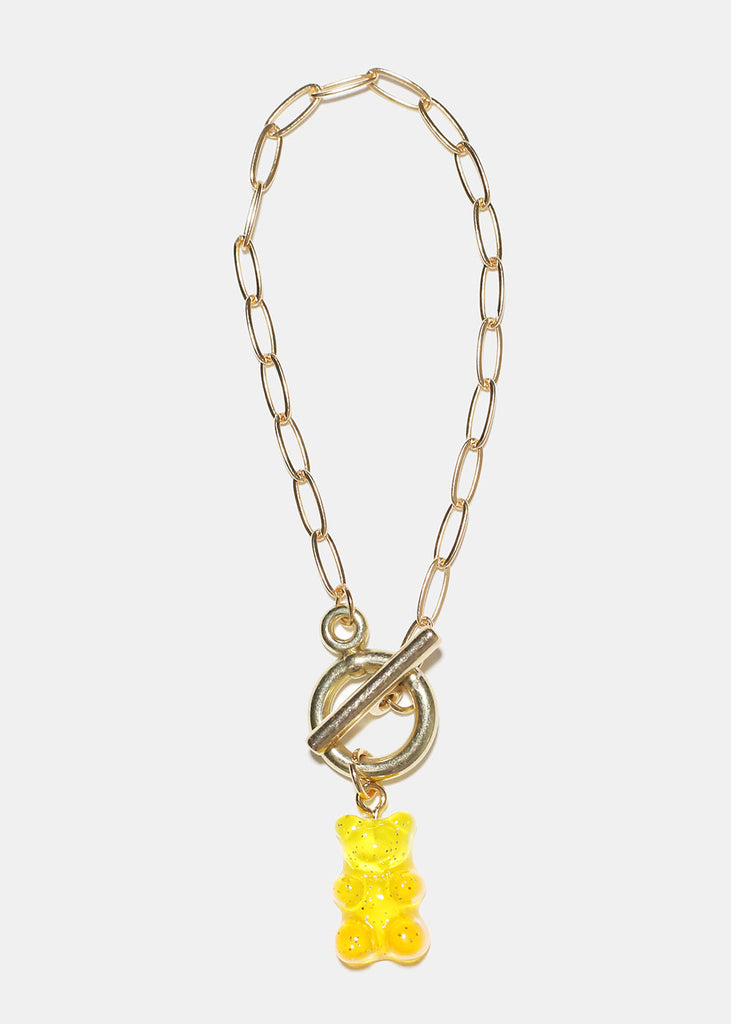 Gummy Bear Chain Link Bracelet Yellow JEWELRY - Shop Miss A