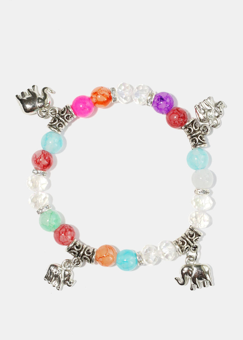 Elephant Charm Bracelet Multi JEWELRY - Shop Miss A