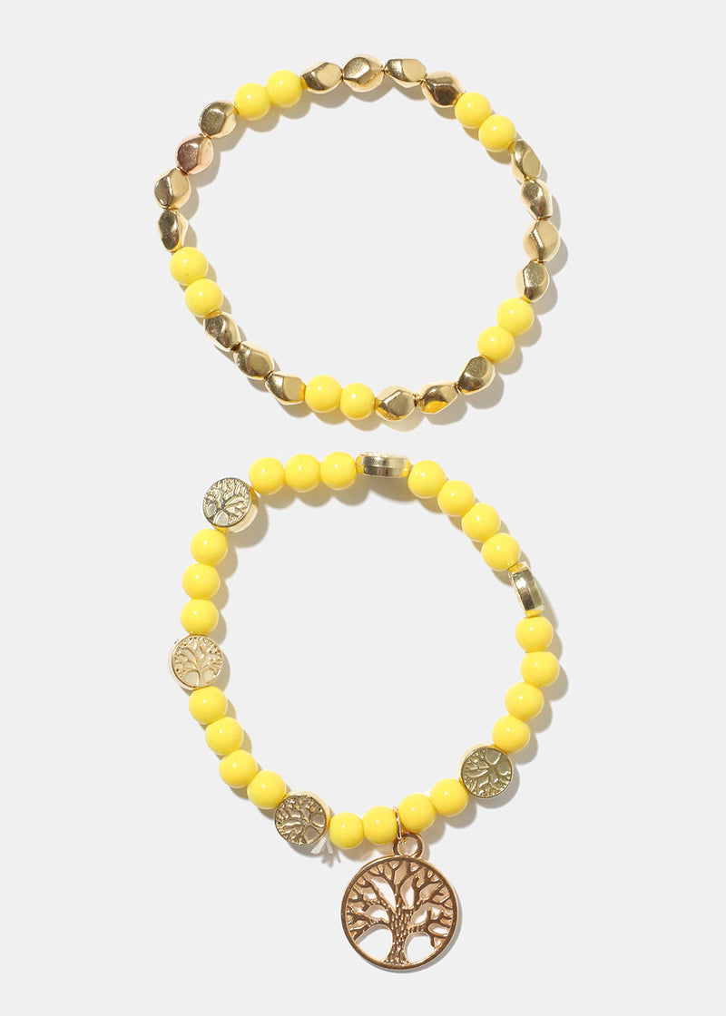 Tree of Life Bracelet Yellow/Gold JEWELRY - Shop Miss A