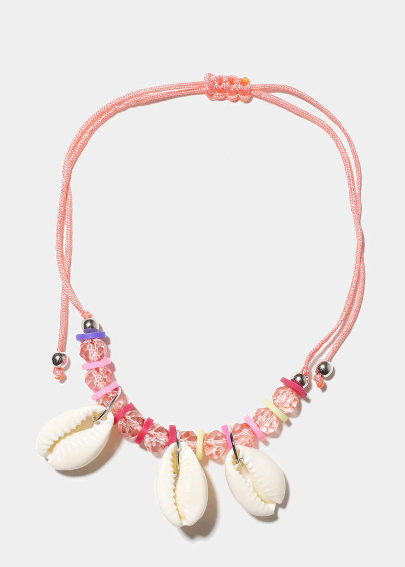 Cowrie Sea Shell Anklet Coral JEWELRY - Shop Miss A