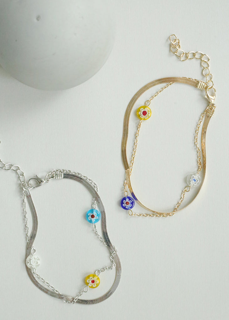 Flower Chain Anklet  JEWELRY - Shop Miss A