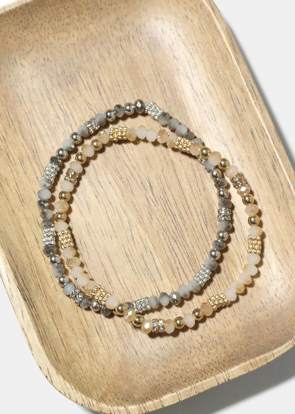 Stone Beaded Stretch Anklet  JEWELRY - Shop Miss A