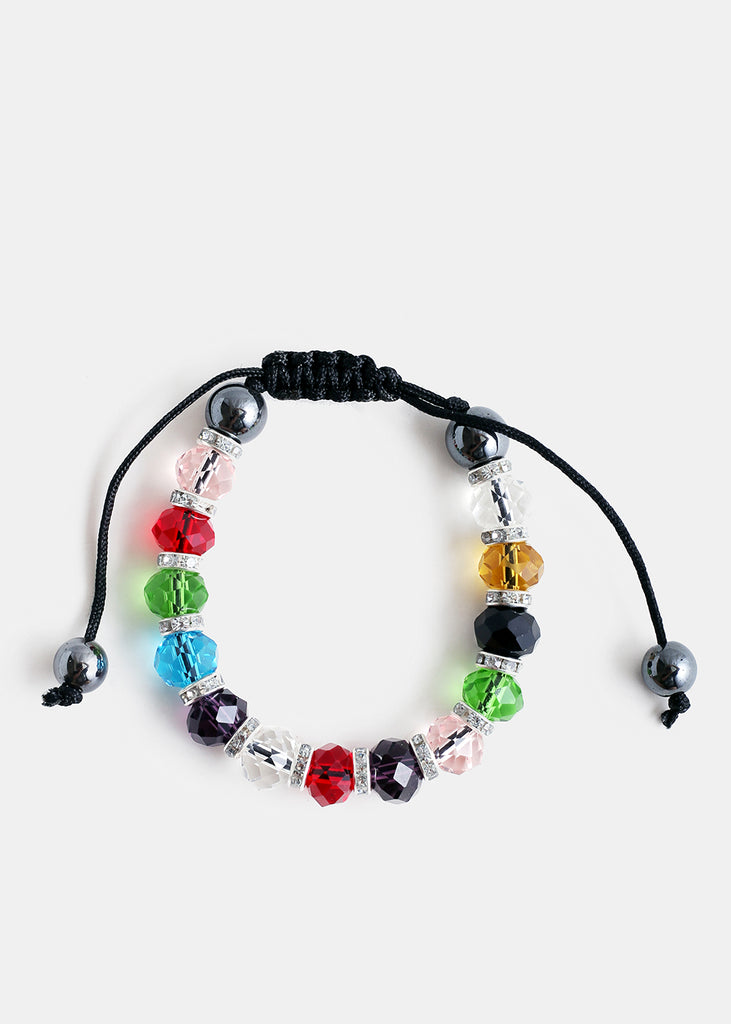 Adjustable Translucent Bead Bracelet Multi JEWELRY - Shop Miss A
