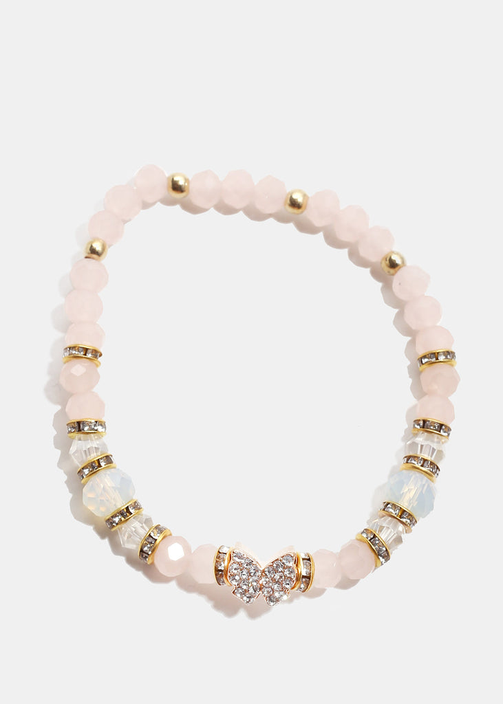 Butterfly Bead Bracelet G. Pink JEWELRY - Shop Miss A