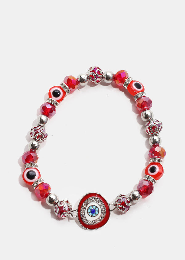 Red Evil Eye Bracelet Gold JEWELRY - Shop Miss A