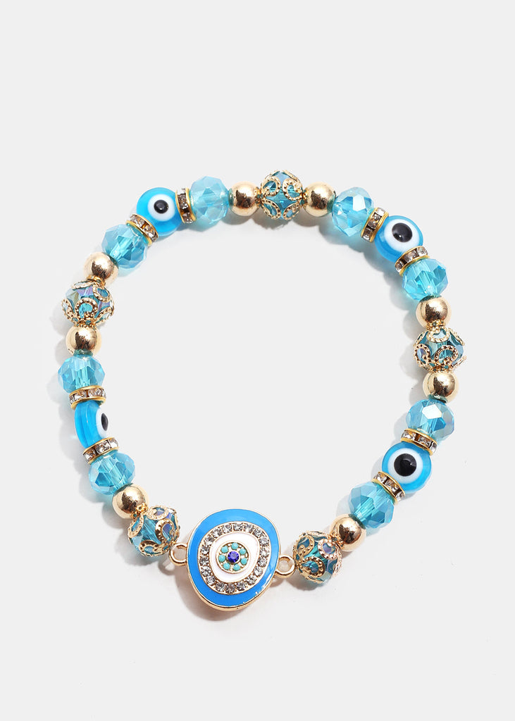 Big Evil Eye Bead Bracelet G. Blue JEWELRY - Shop Miss A
