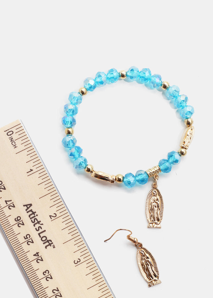 Rosary Bead Bracelet & Earring Set  JEWELRY - Shop Miss A