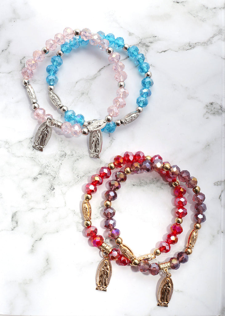 Rosary Bead Bracelet & Earring Set  JEWELRY - Shop Miss A
