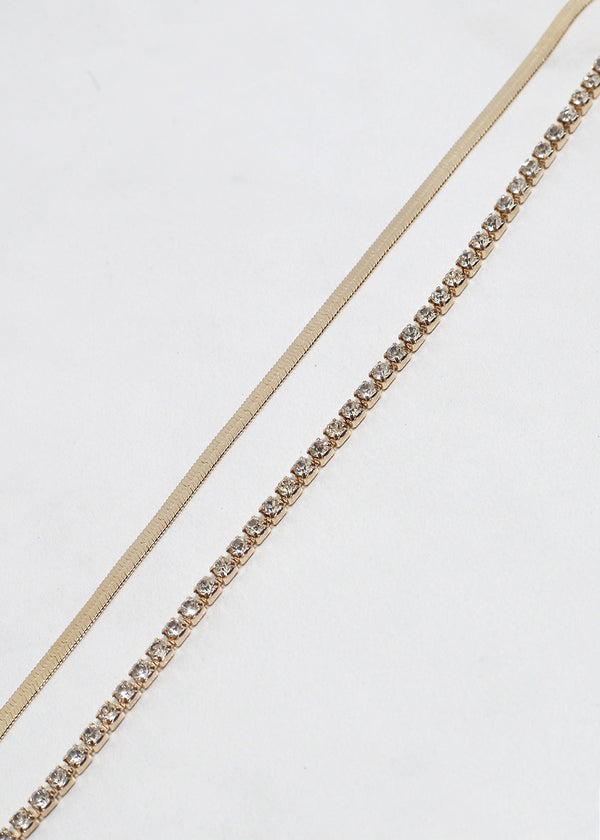 Double Layered Anklet Gold JEWELRY - Shop Miss A