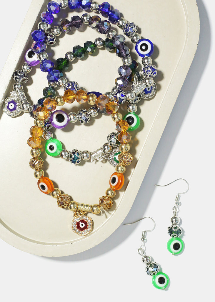 Evil Eye Bracelet & Earring Set  JEWELRY - Shop Miss A