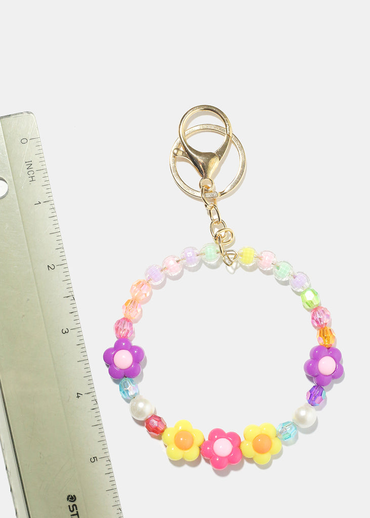 Pastel Flower Bead Bracelet Keychain  JEWELRY - Shop Miss A