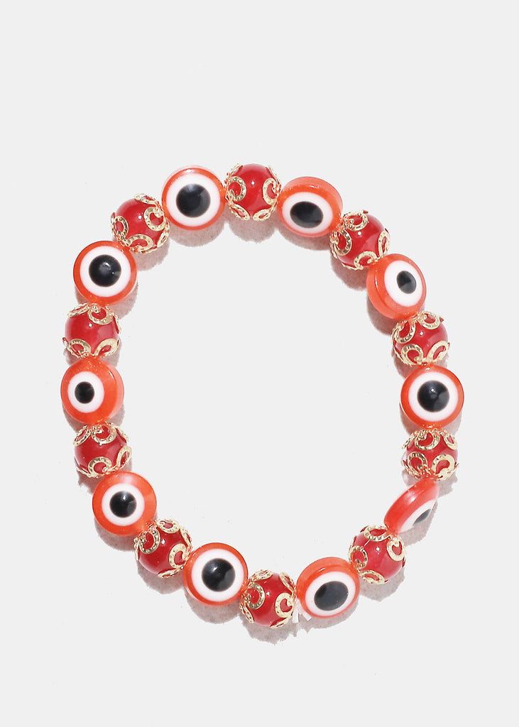 Evil Eye Beaded Bracelet G. Red JEWELRY - Shop Miss A