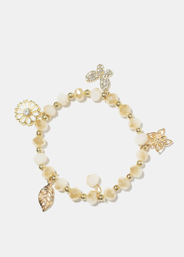 Dangle Charm Bead Bracelet Gold JEWELRY - Shop Miss A