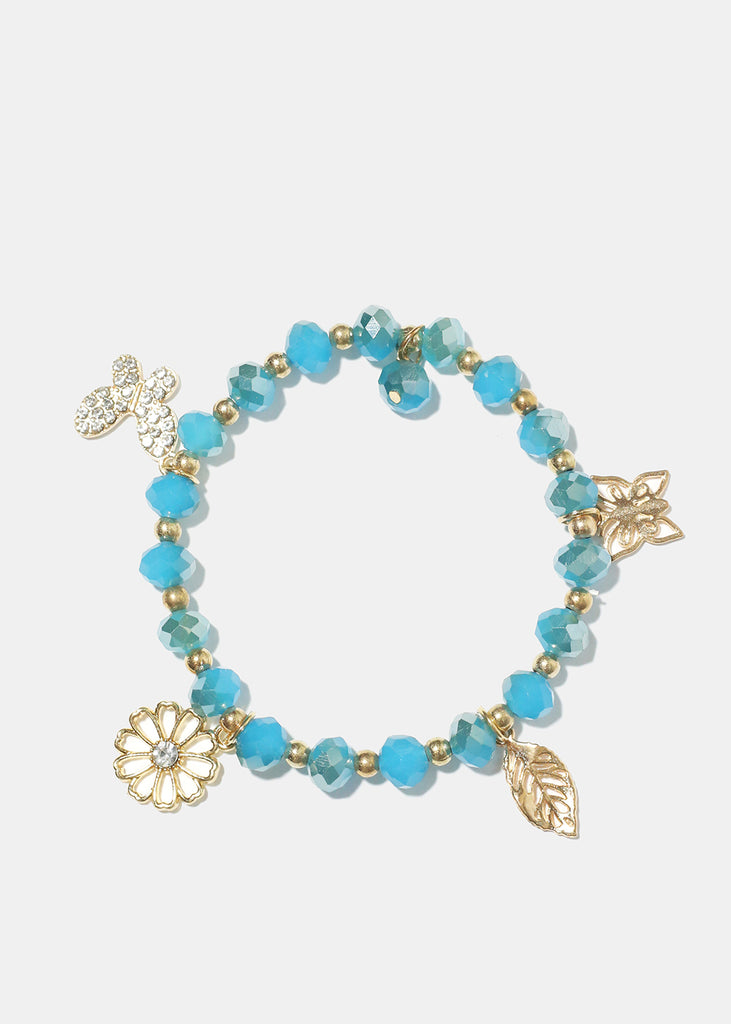 Dangle Charm Bead Bracelet Turquoise JEWELRY - Shop Miss A