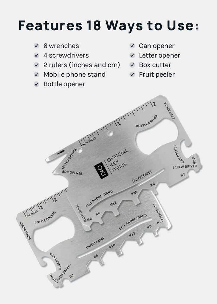 Official Key Items: 18 Multi-Tool Pocket Card  ACCESSORIES - Shop Miss A