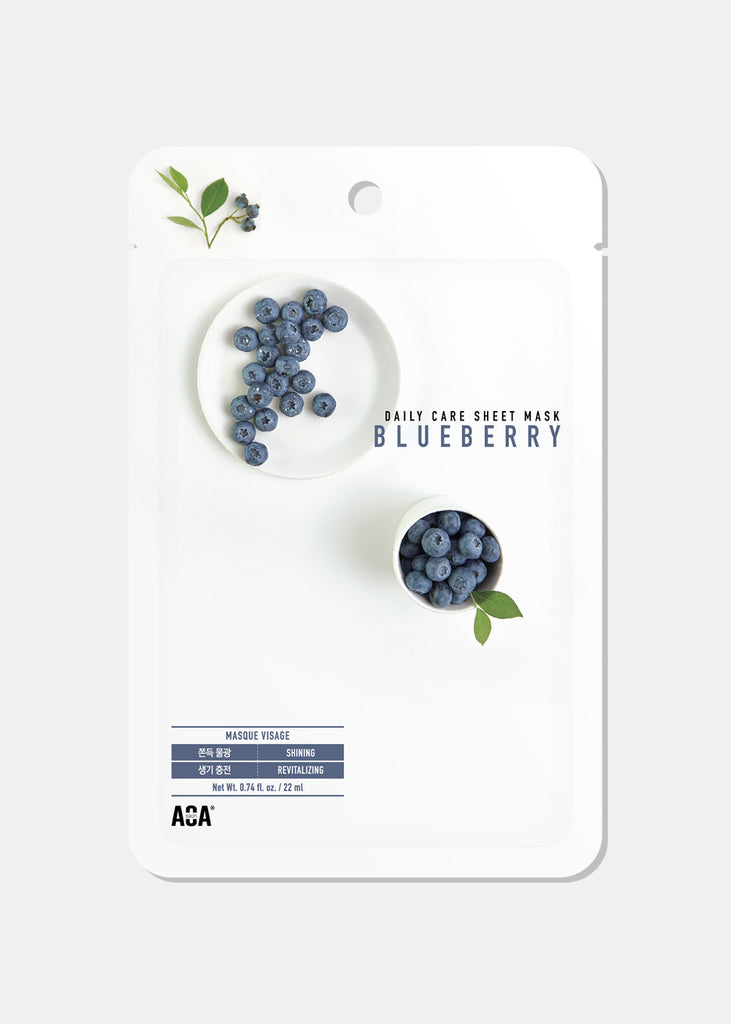 AOA Skin Blueberry Daily Care Sheet Mask Skincare - Shop Miss A