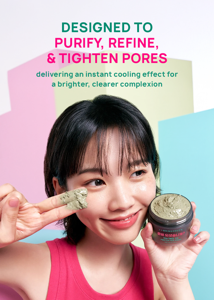 BRINGGREEN Tea Tree Cica Pore Clay Pack Strong 100g Seoul Scandal - Shop Miss A