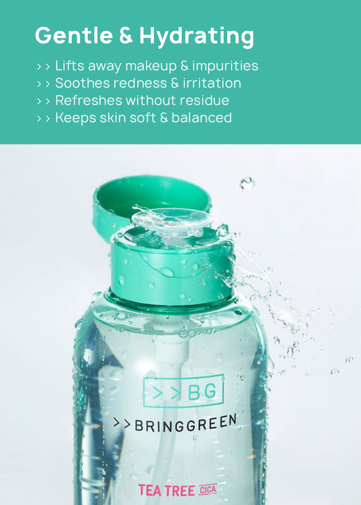 BRINGGREEN Tea Tree Cica Sensitive Cleansing Water 500ml Seoul Scandal - Shop Miss A