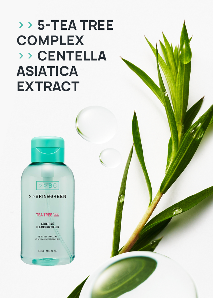 BRINGGREEN Tea Tree Cica Sensitive Cleansing Water 500ml Seoul Scandal - Shop Miss A