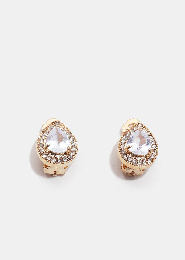 Teardrop Clip-On earrings Gold JEWELRY - Shop Miss A