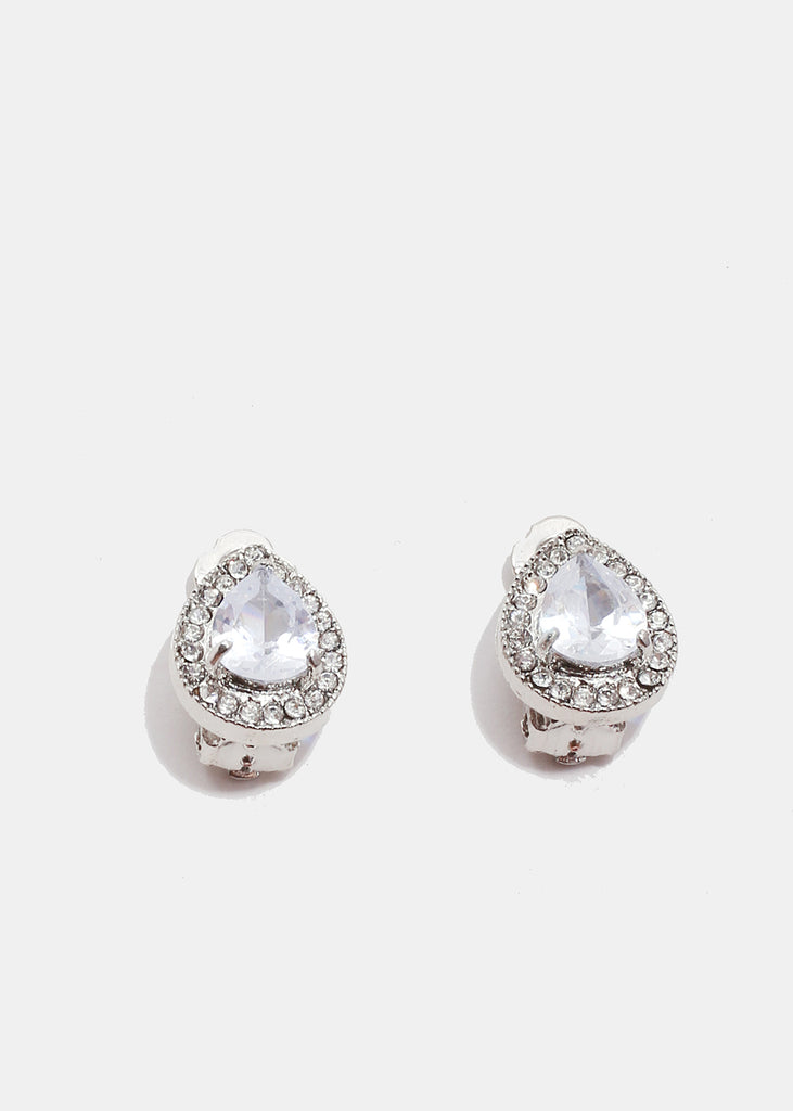 Teardrop Clip-On earrings Silver JEWELRY - Shop Miss A