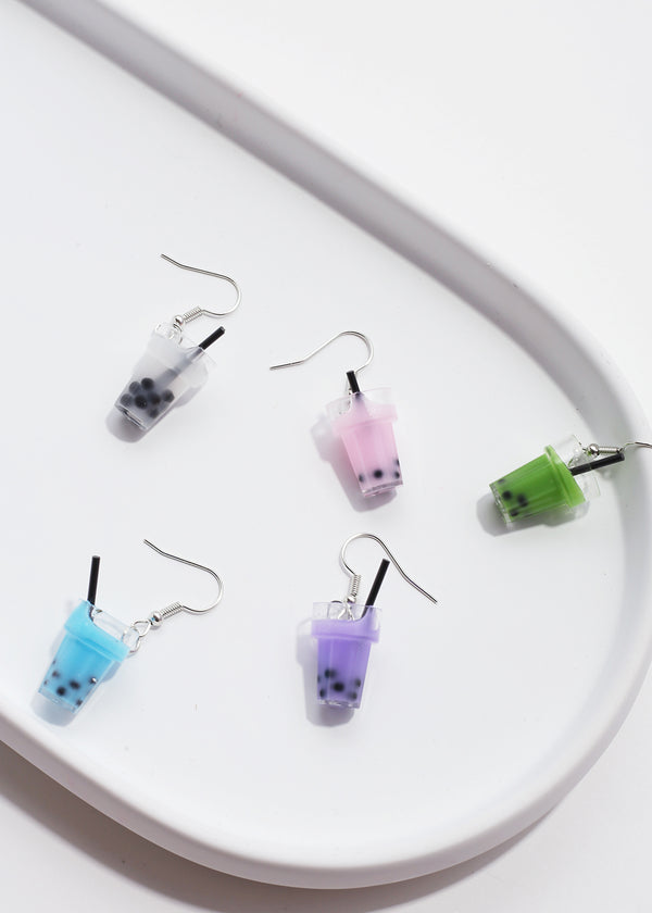 Mini Boba Tea Earrings