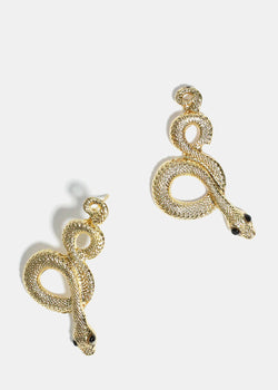 Snake Earrings Gold JEWELRY - Shop Miss A