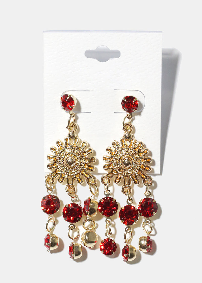 Intricate Dangling Earrings Red JEWELRY - Shop Miss A