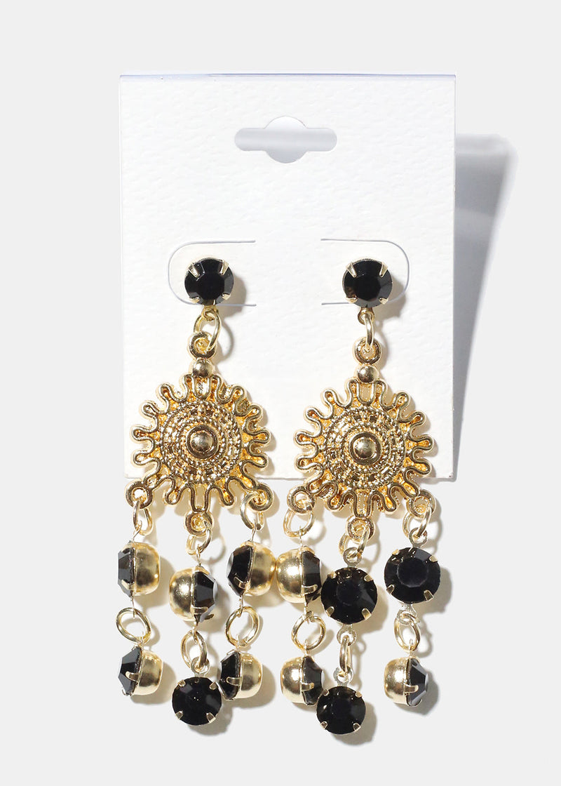 Intricate Dangling Earrings Black JEWELRY - Shop Miss A