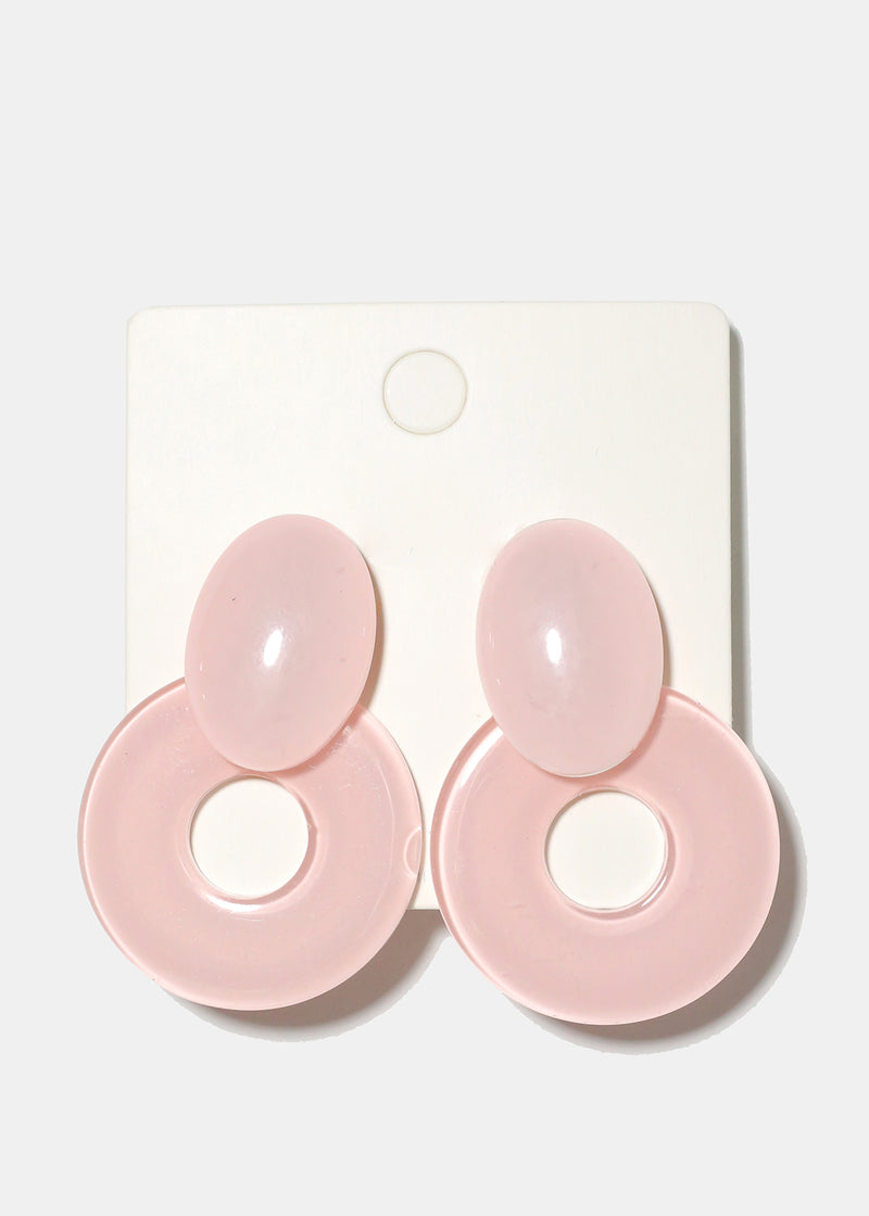 Modern Acrylic Earrings Pink JEWELRY - Shop Miss A