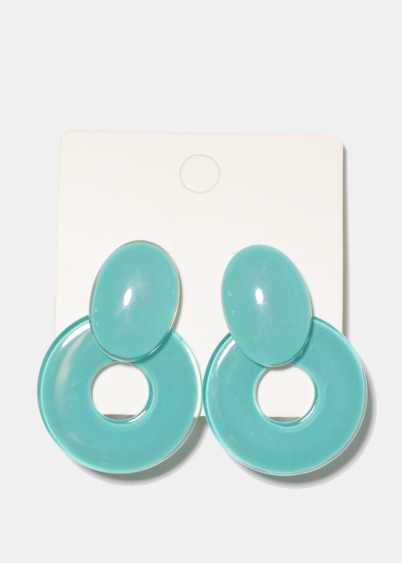 Modern Acrylic Earrings Blue JEWELRY - Shop Miss A