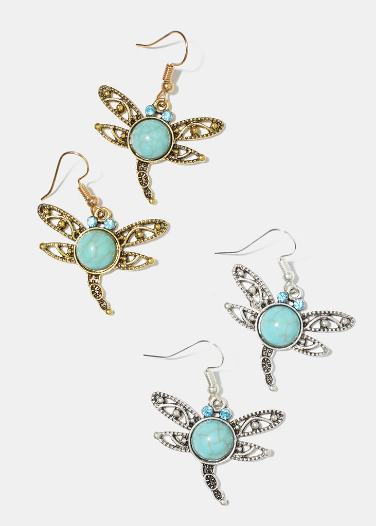 Turquoise Dragonfly Earrings  JEWELRY - Shop Miss A