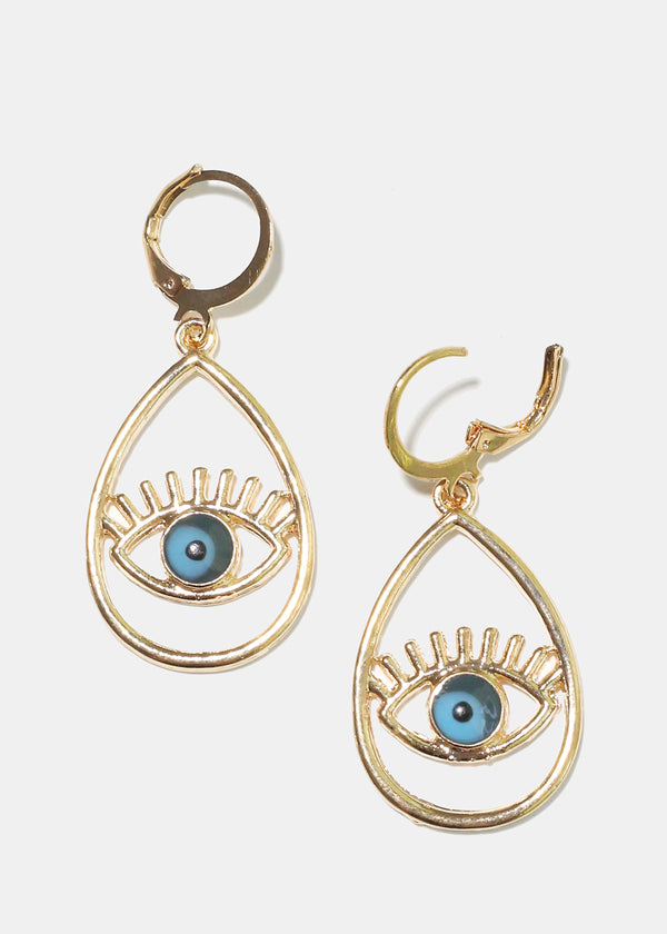 Evil Eye Teardrop Earrings  JEWELRY - Shop Miss A