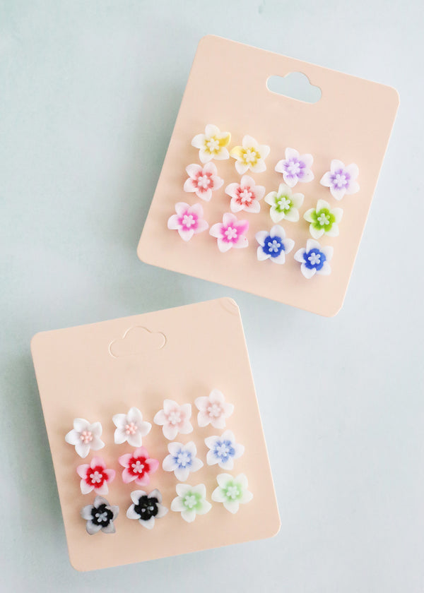 6 Pair Flower Earrings  JEWELRY - Shop Miss A