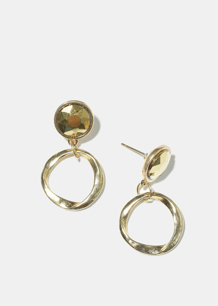 Circle Dangle Earrings Gold JEWELRY - Shop Miss A
