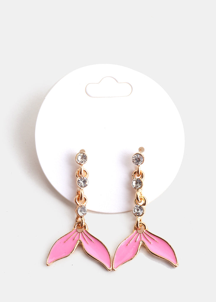 Mermaid Tail Earrings G. Pink JEWELRY - Shop Miss A