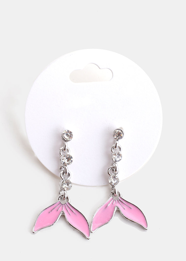 Mermaid Tail Earrings S. Pink JEWELRY - Shop Miss A