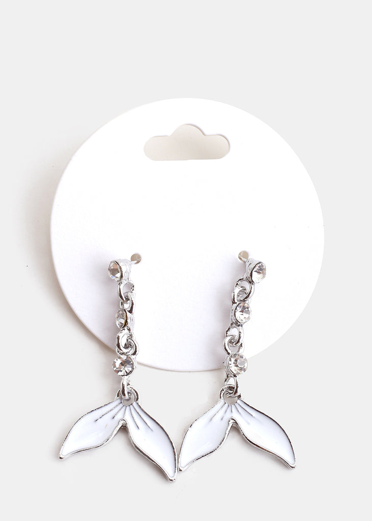 Mermaid Tail Earrings S. White JEWELRY - Shop Miss A