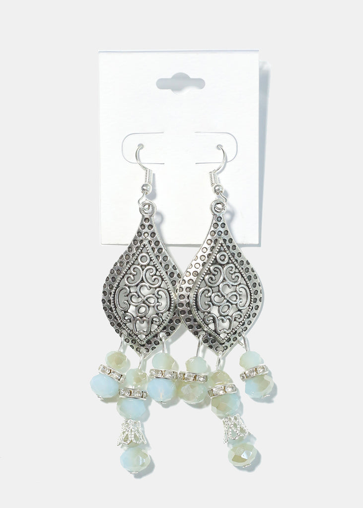 Bohemian Drop Dangle Bead Earrings Blue JEWELRY - Shop Miss A