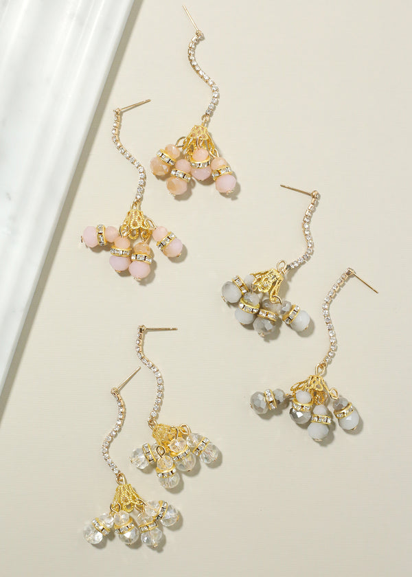 Cluster Crystal Dangle Earrings  JEWELRY - Shop Miss A