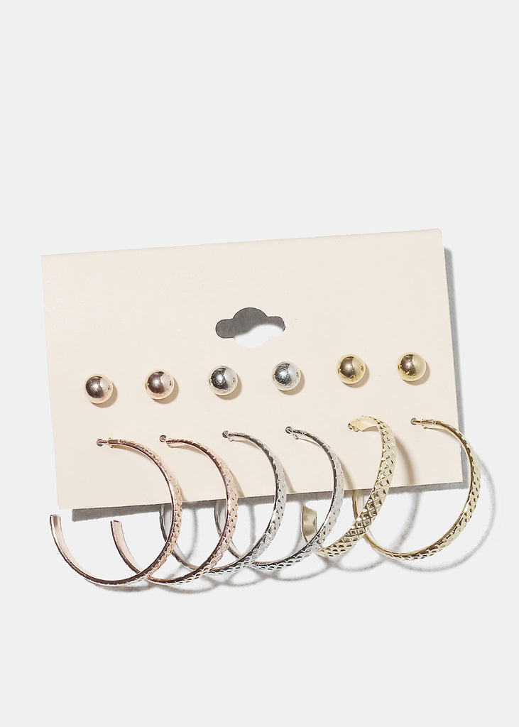 Hoops and Studs Earring Set  JEWELRY - Shop Miss A